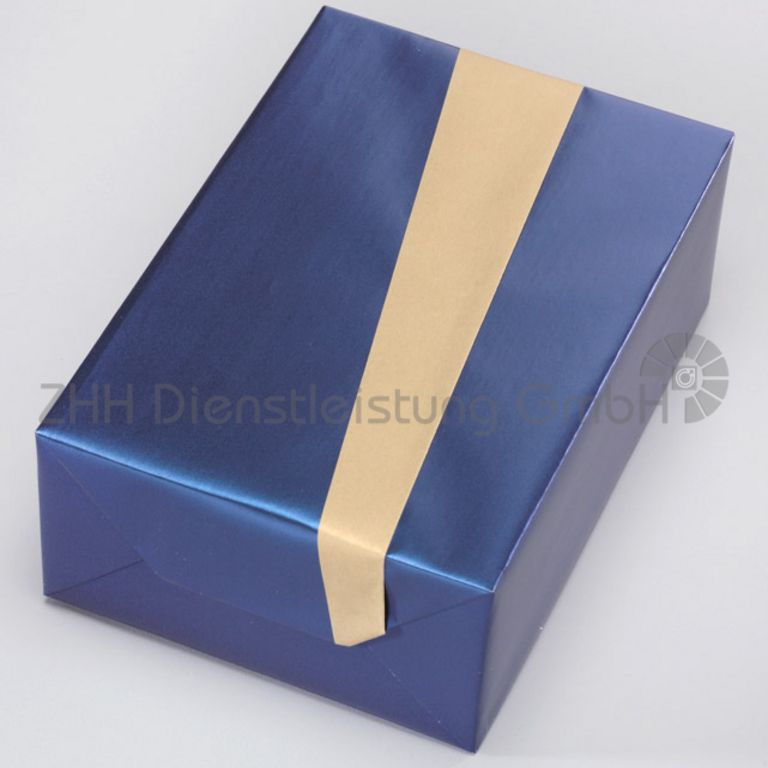 Gechenkpapier blau/gold beidseitig