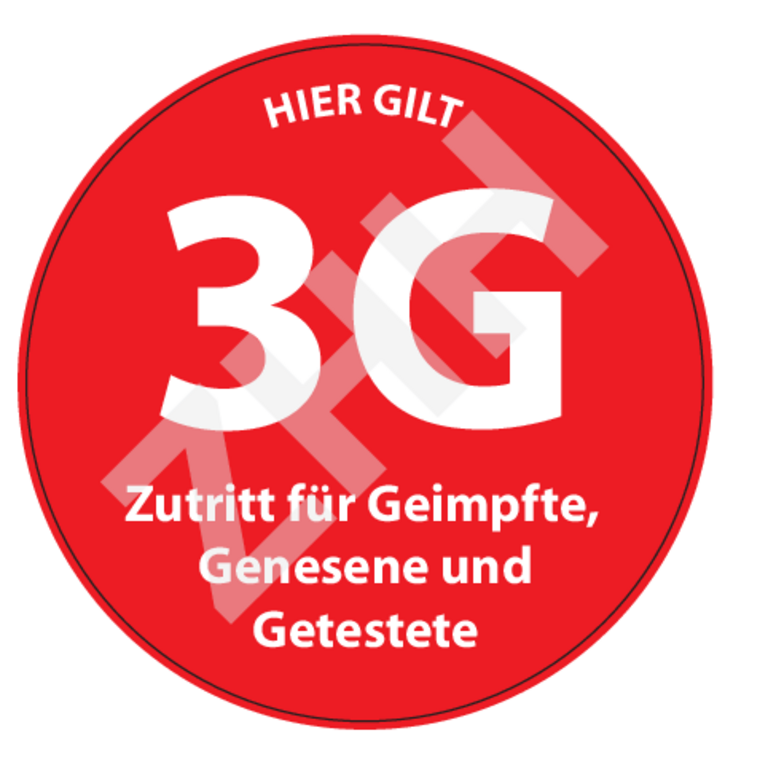ZHH Aufkleber "3G" rot 15 cm