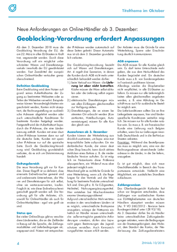 Geoblocking-Verordnung erfordert Anpassungen