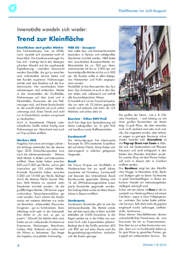 Trend zur Kleinfläche
