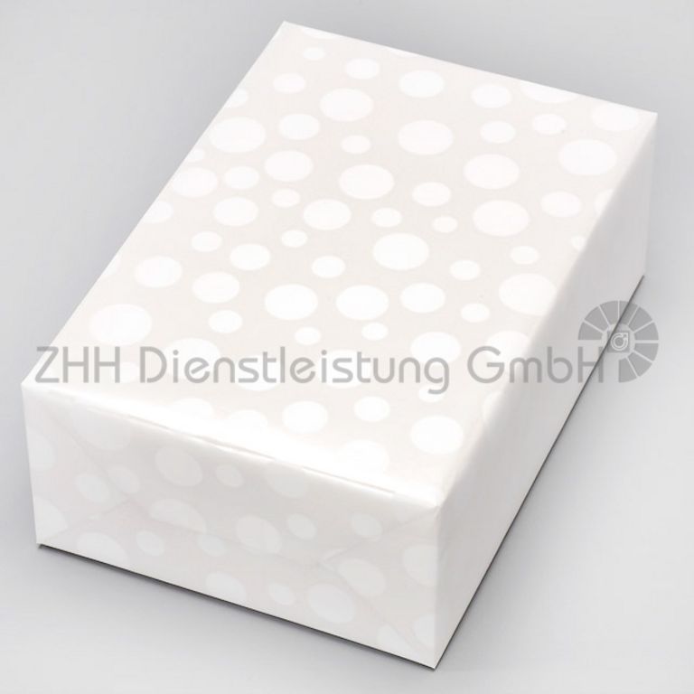 Geschenkpapier weiße Punkte glänzend edel