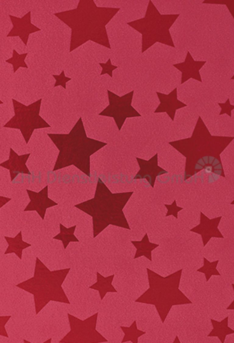 Geschenkpapier Sterne rot Secare 75 cm