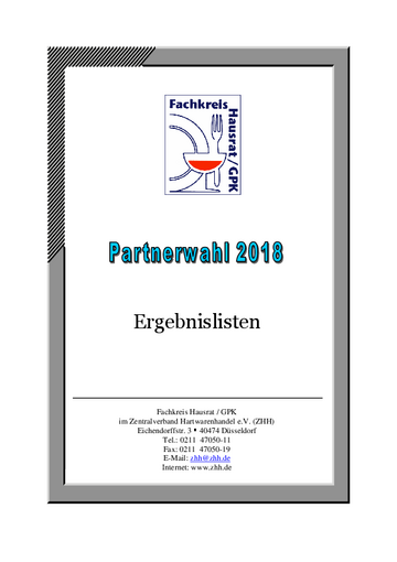 Auswertung der Partnerwahlen GPK 2018