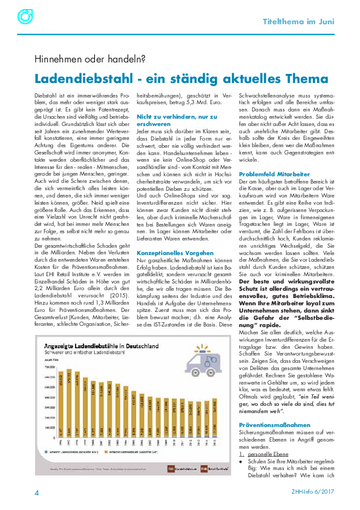 Ladendiebstahl - ein ständig aktuelles Thema