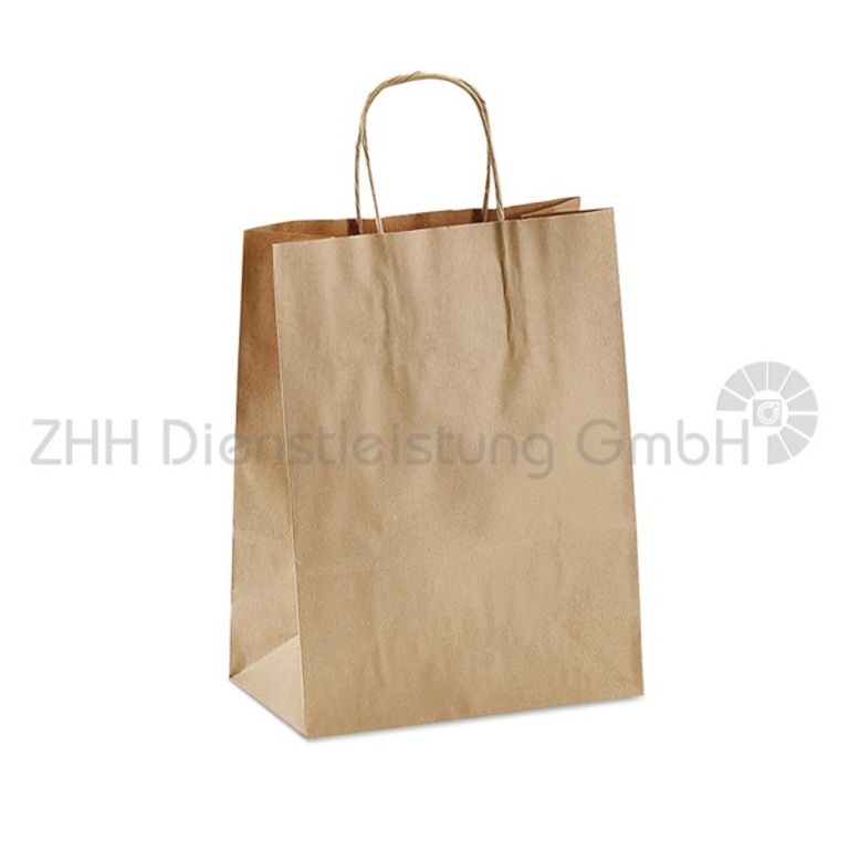 Papiertasche braun 45+15x49 cm Kordelhenkel