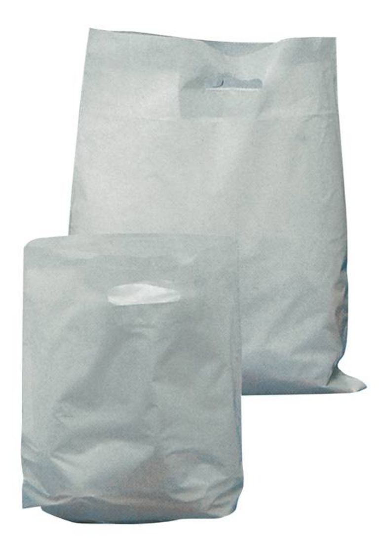 Tragetaschen maxi, weiß,70 x 50 + 2x5 cm, LDPE