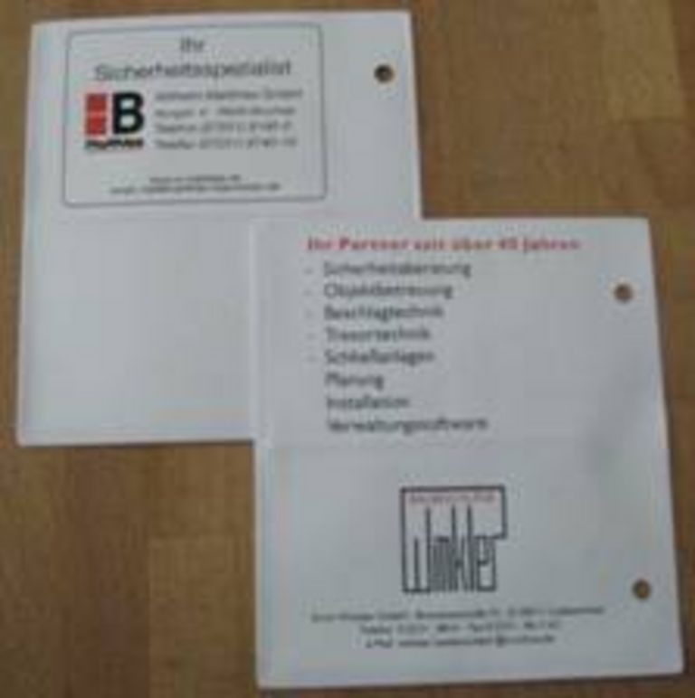 ZHH Sicherungskarten-Doppeletuis von ZHH mit 1-farbigem FE